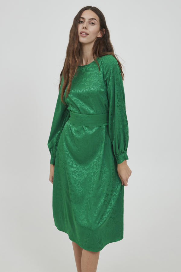 Haze Long Sleeve Midi Dress (Verdent Green)