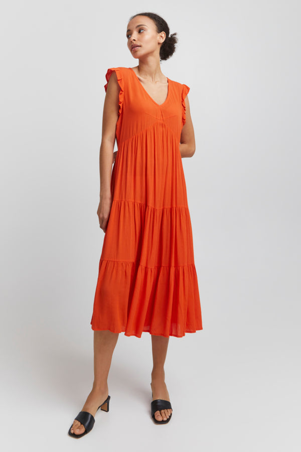 Marro Dress (Mandarin Red)