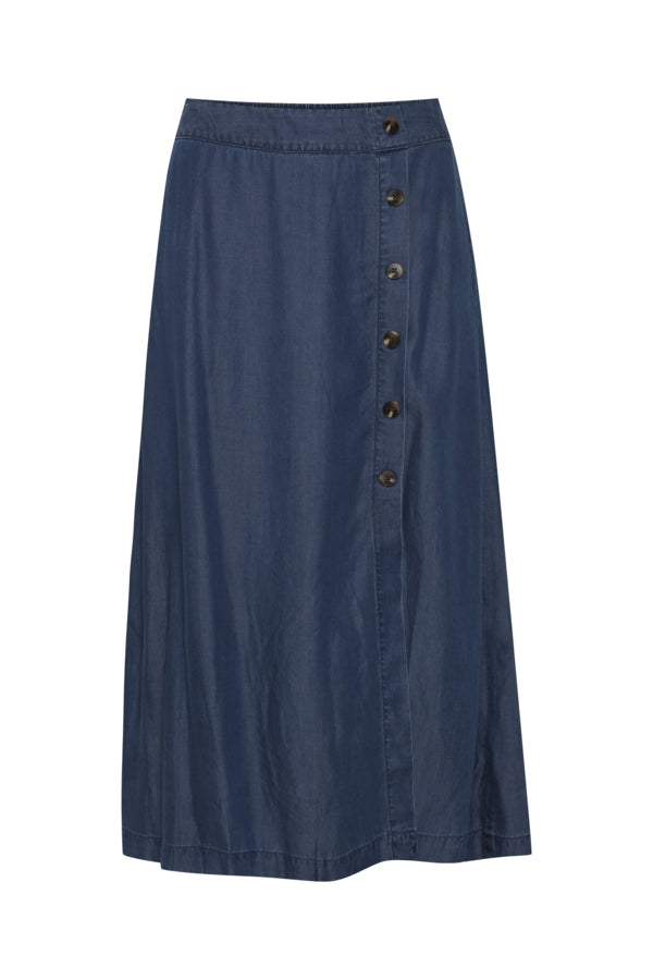 Lambrey Midi Skirt (Dark Blue)