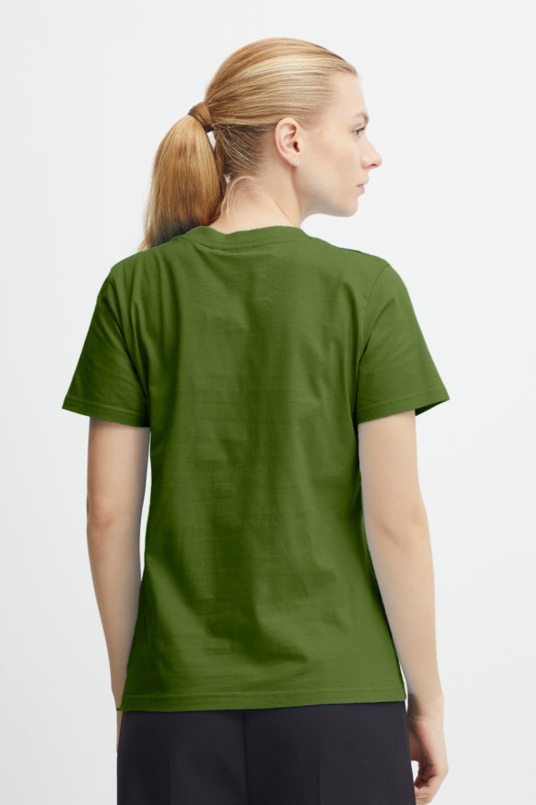 Runela Slogan T-Shirt (Willow Bough)
