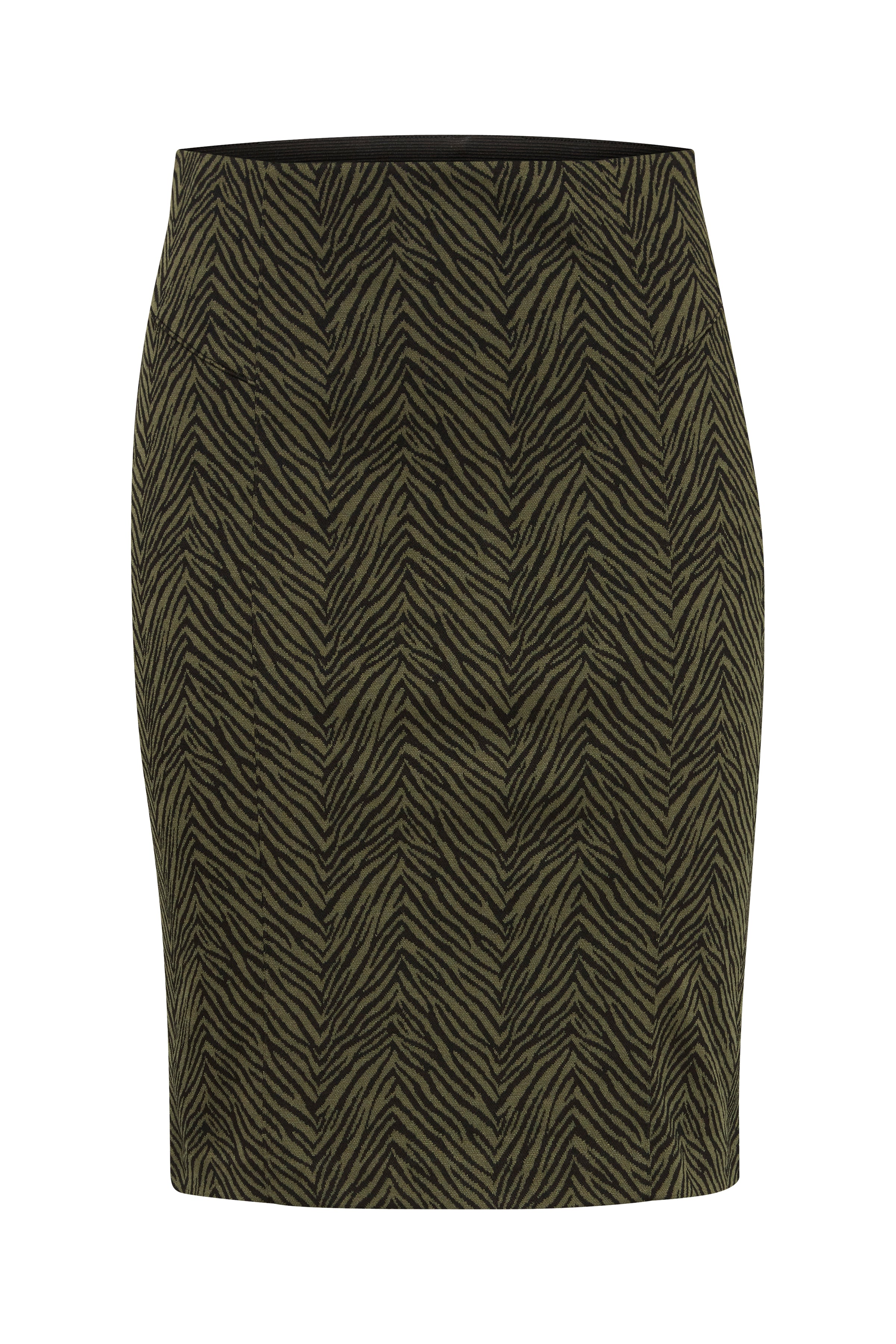 Kate Jersey Skirt (Green Zebra)