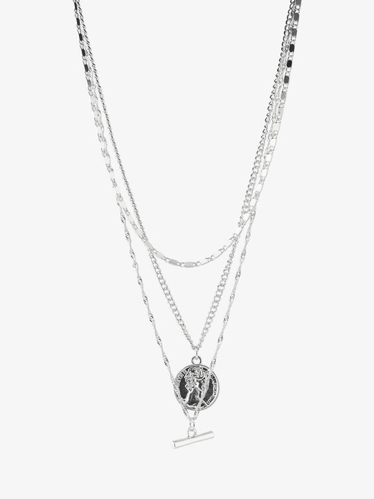 Silver Multi Layer Necklace 