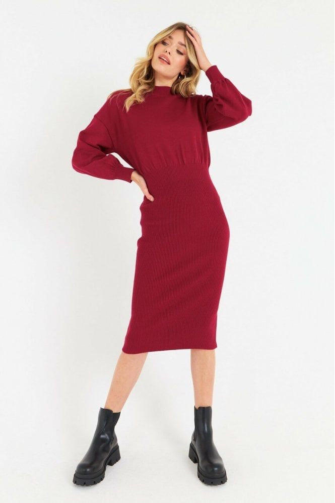 Simone Knitted Dress (Red)