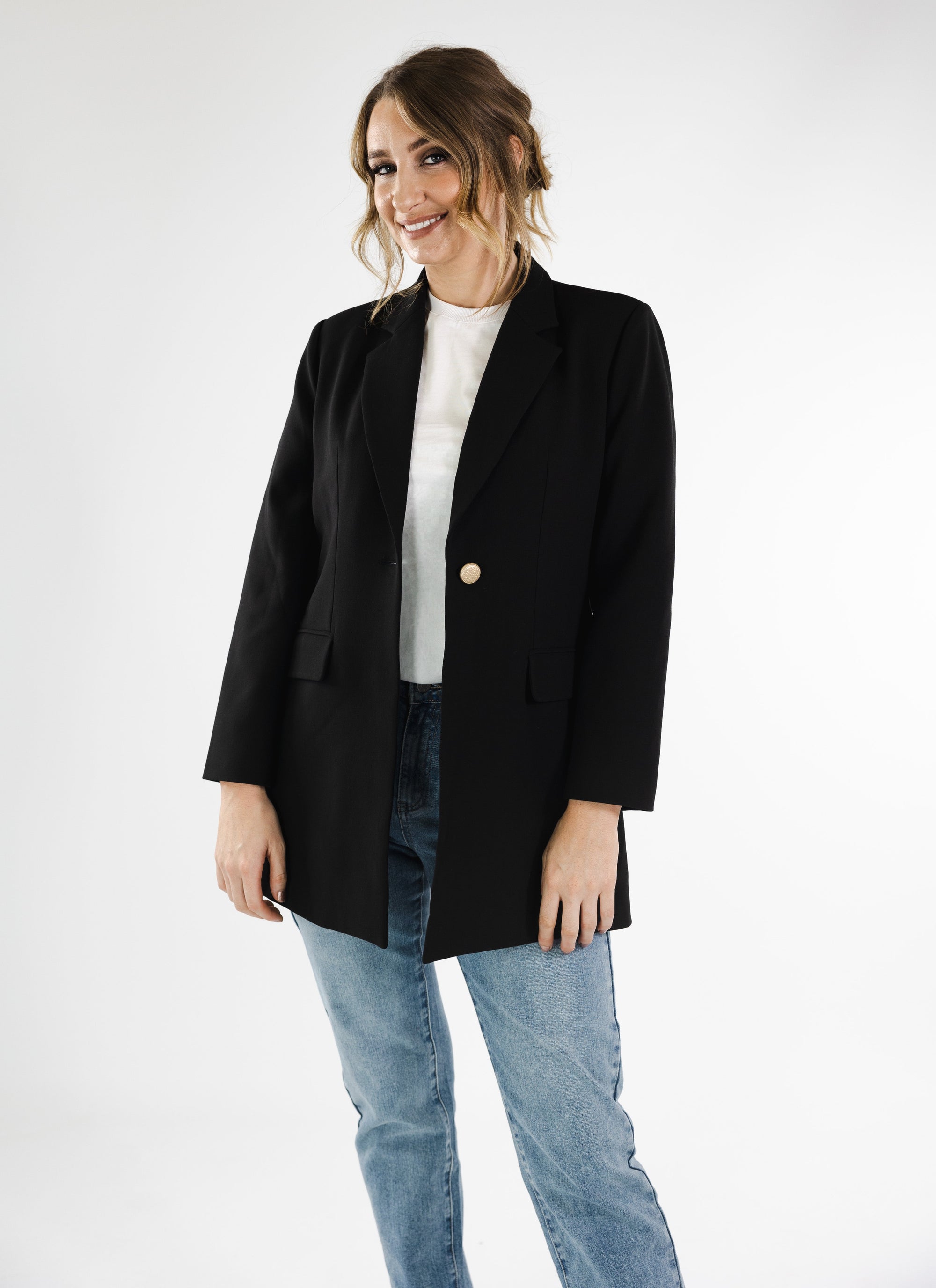 Maisie Blazer Coat (Black)