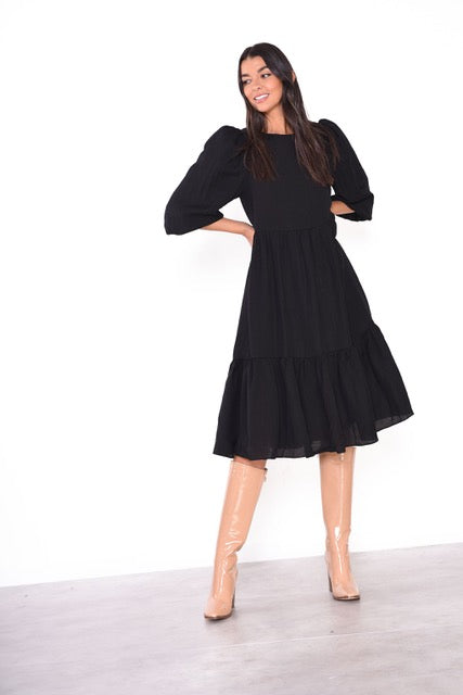 Ameila Midi Dress (Black)