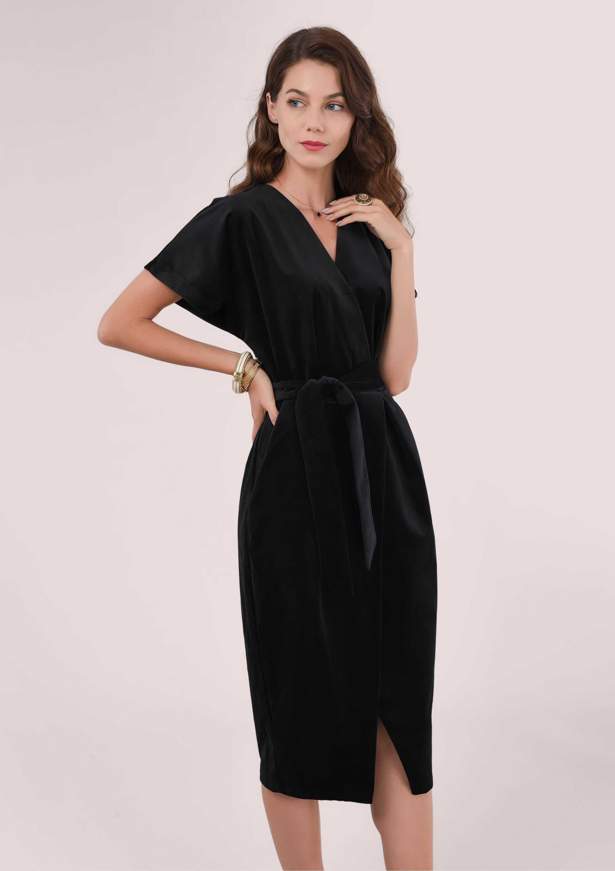 closet black velvet dress