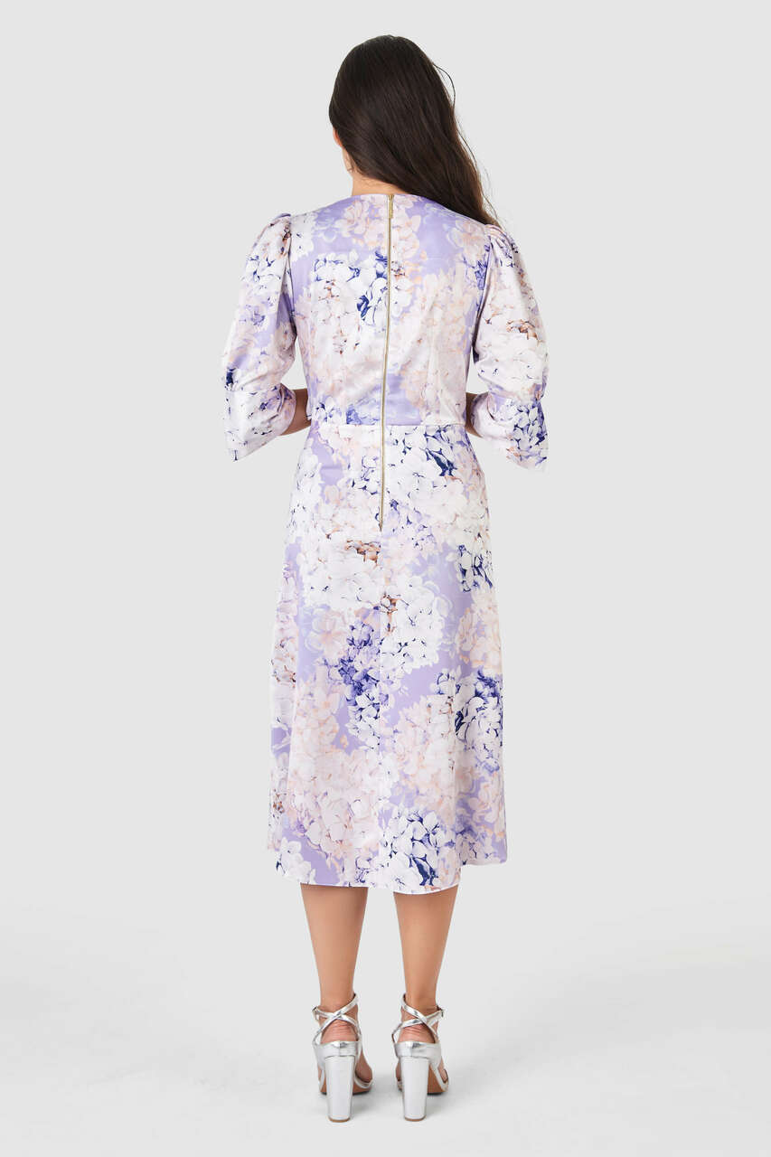Dionne Tie Wrap Dress (Lilac)