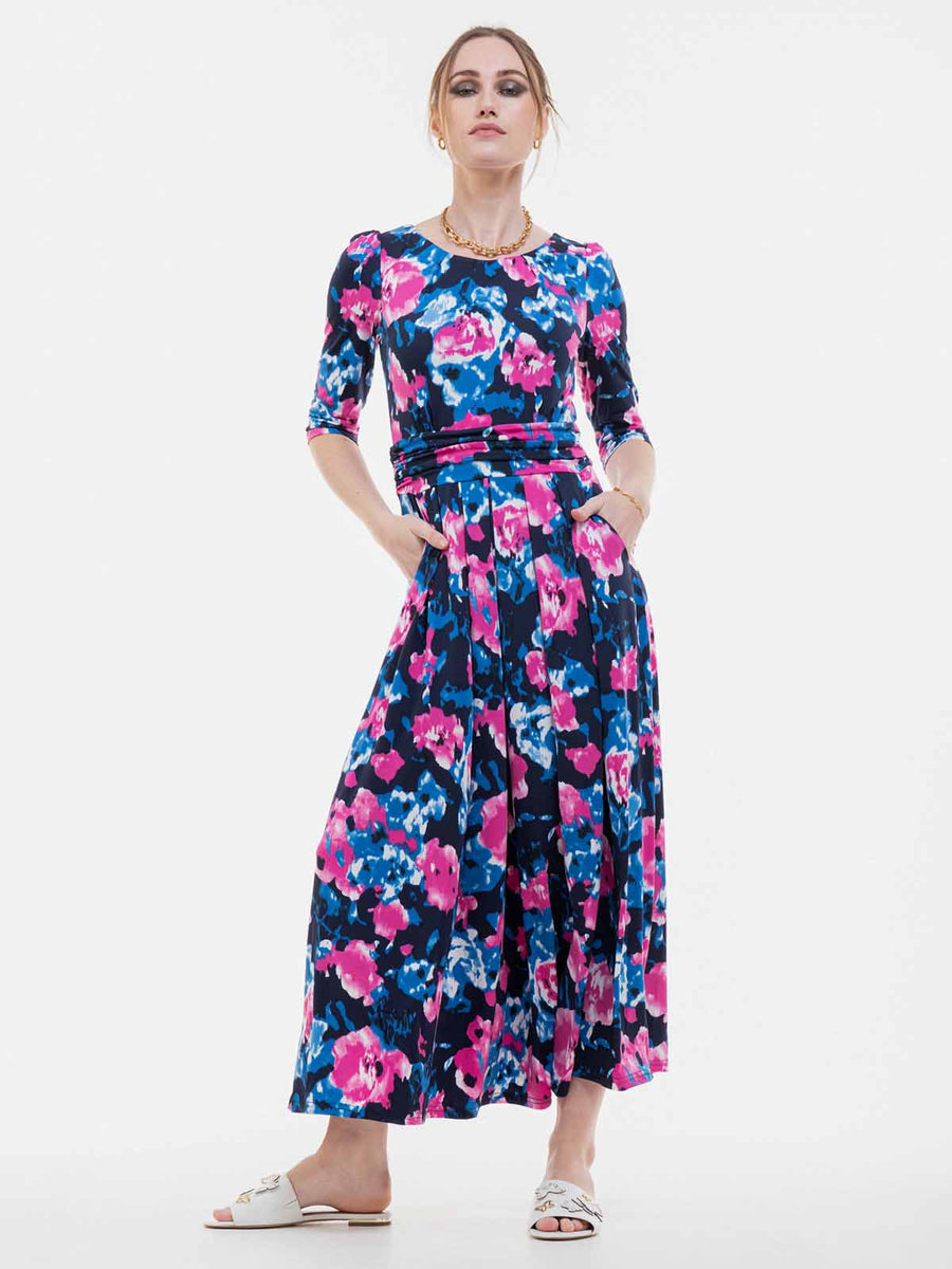 Jolie Moi Abstract Floral Maxi Dress