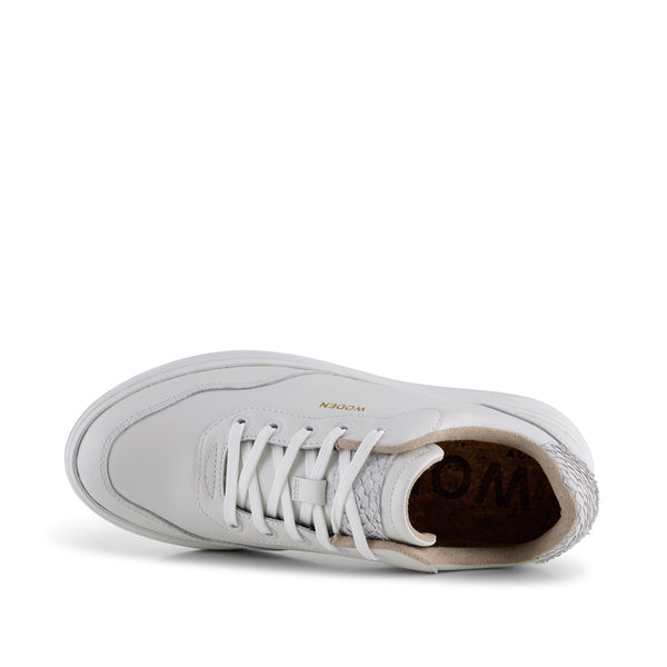 EVELYN LEATHER SNEAKERS (BLANC DE BLANC)