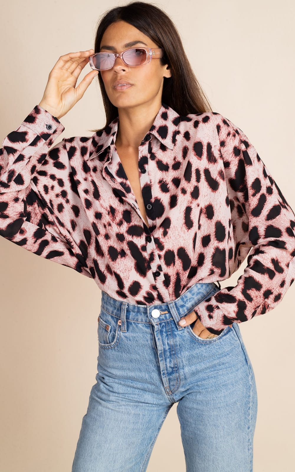 Blush Leopard Print Shirt 