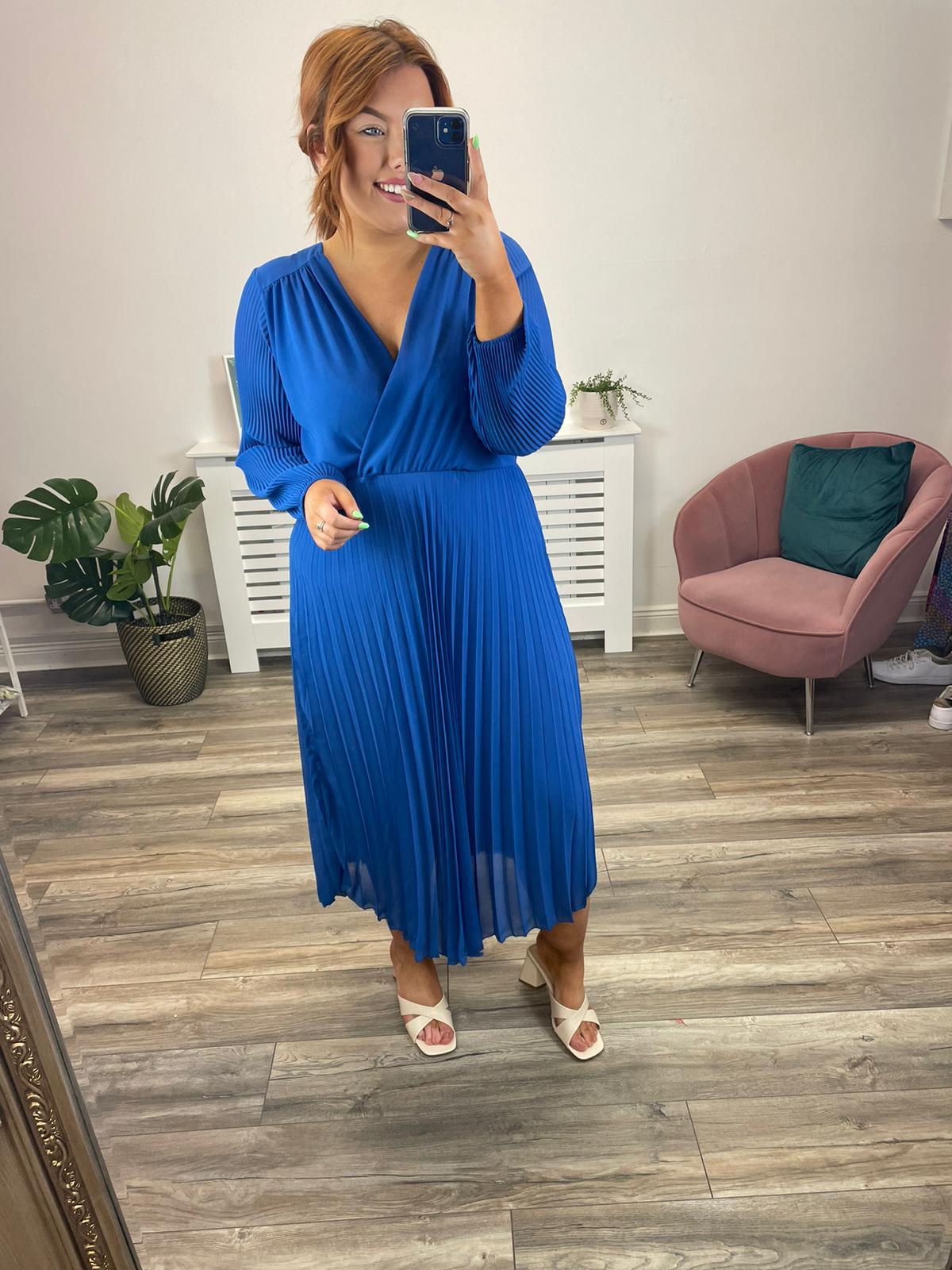 Saoirse Midi Dress (Blue)