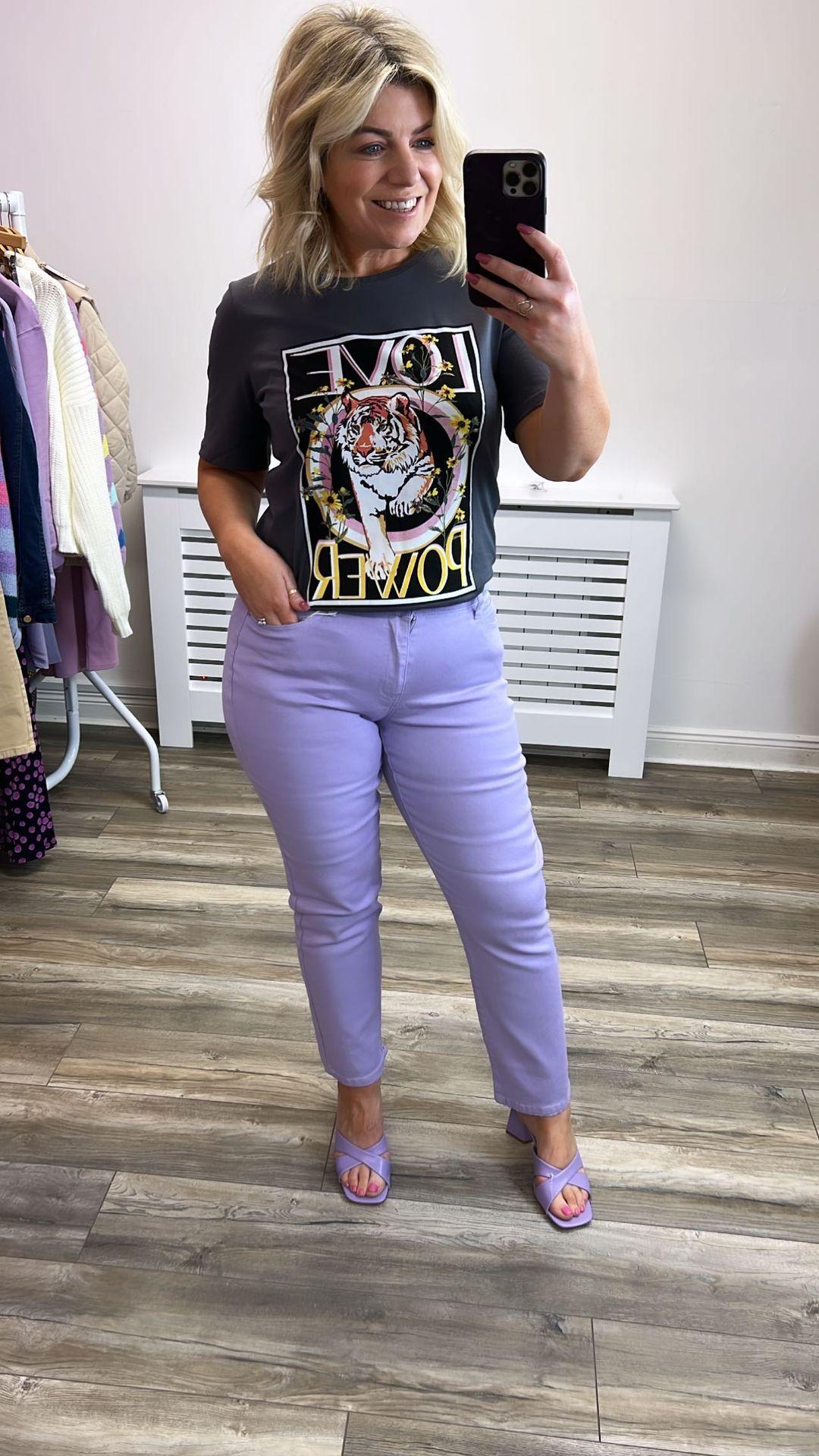 Sommer Straight Leg 7/8 Jeans (Lilac)