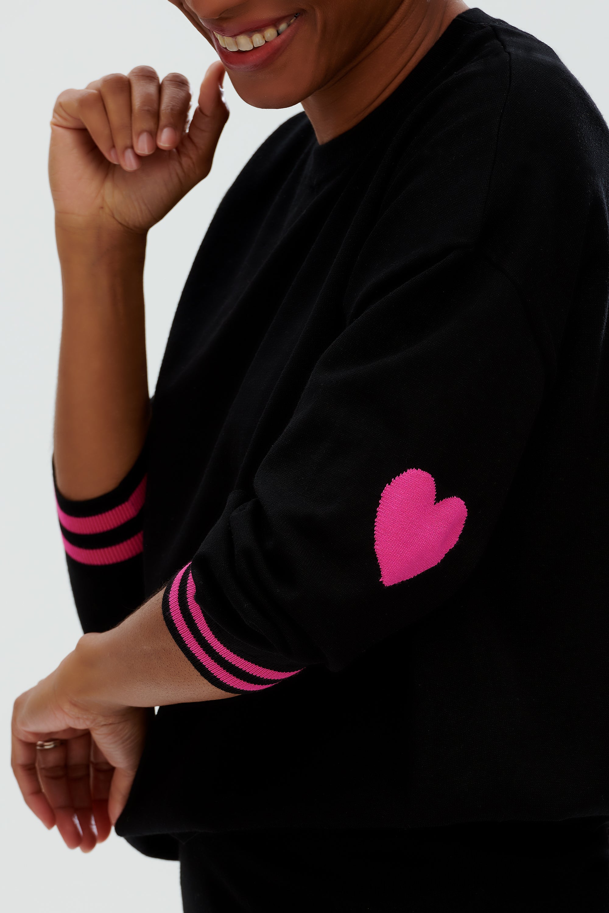 Myla Jumper | Heart Elbows (Black)