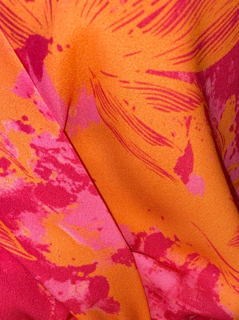 Boho Midi Dress (Pink/Orange)
