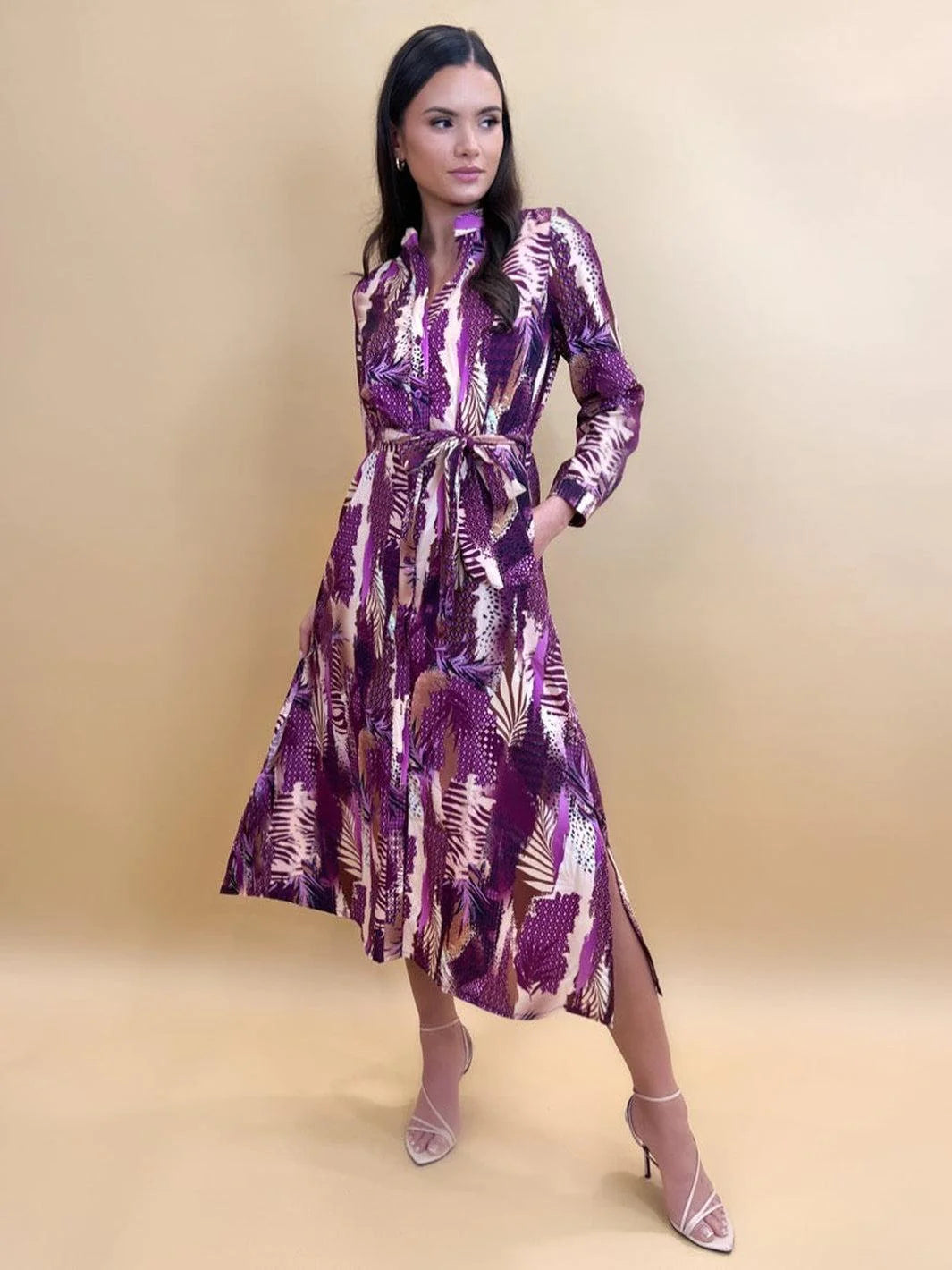 Capri Dress (Purple/Beige)