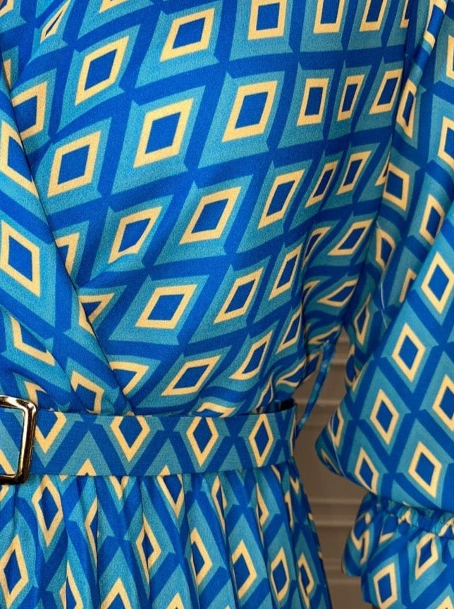 Positano Midi Dress (Blue)