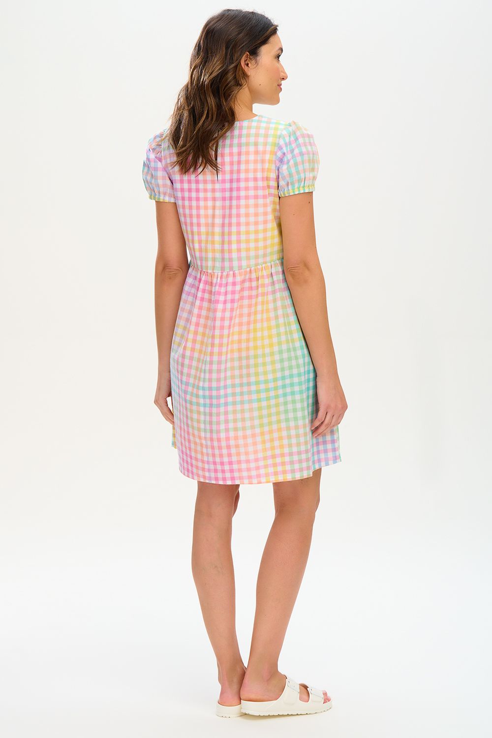 Minnie Smock Dress | Rainbow Gingham (Multi)