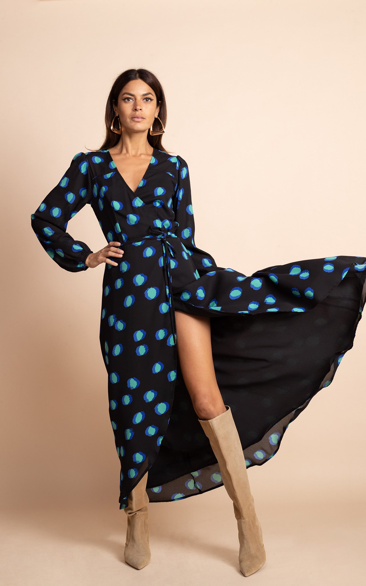 Jagger Dress | Dancing Leopard | Blue Dotty