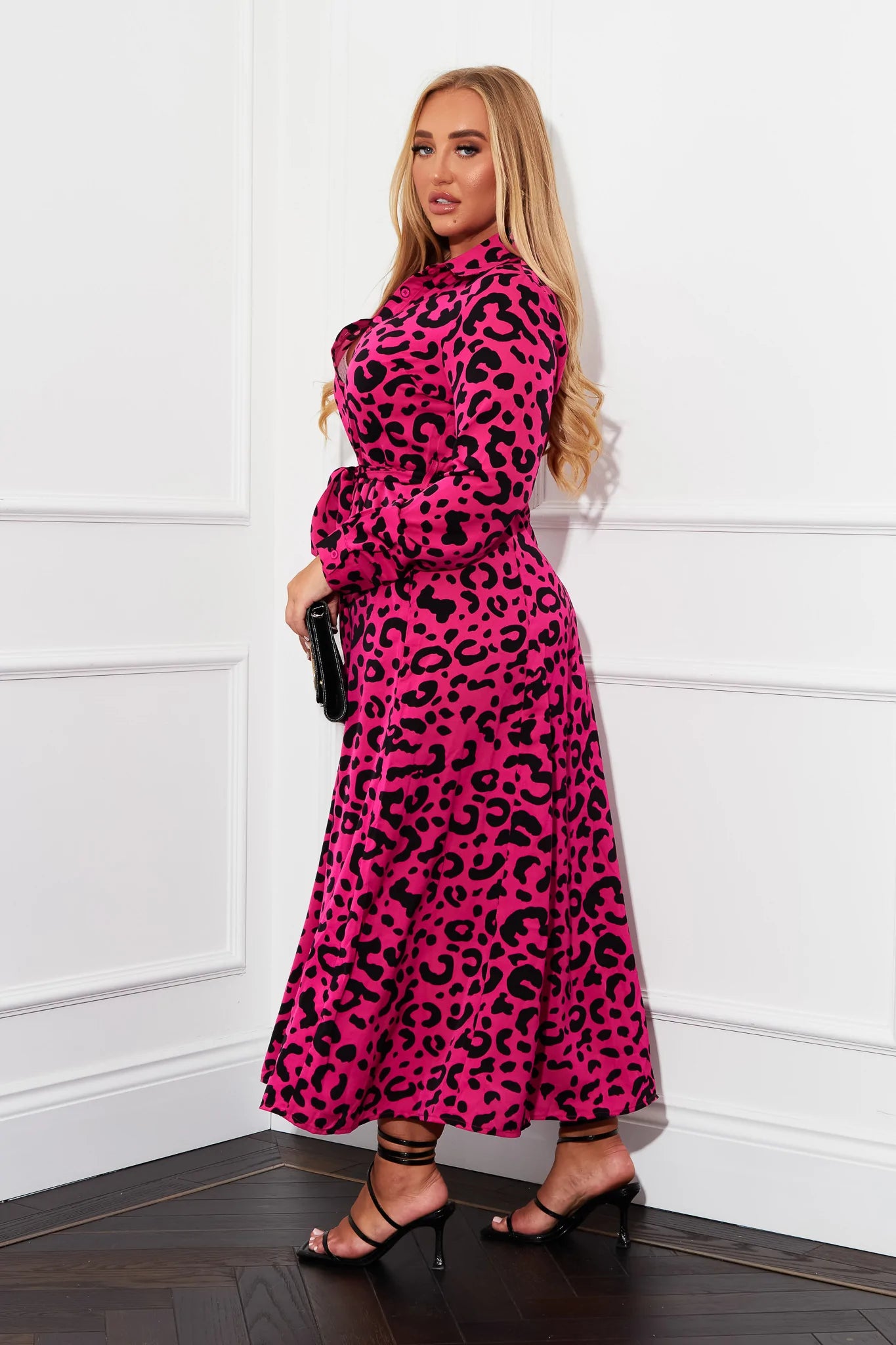Brielle Shirt Maxi Dress (Pink)