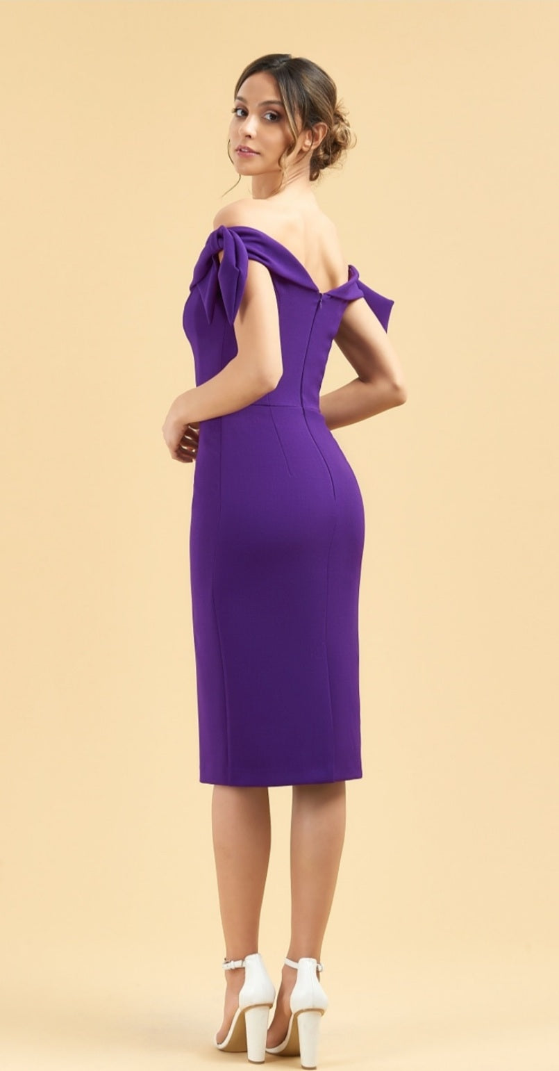Tilly Pencil Dress (Purple)
