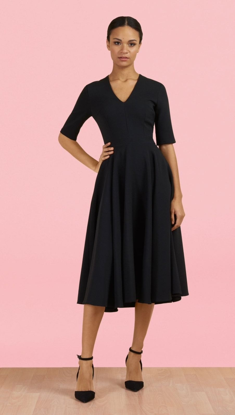 Myla Midi Dress (Black)