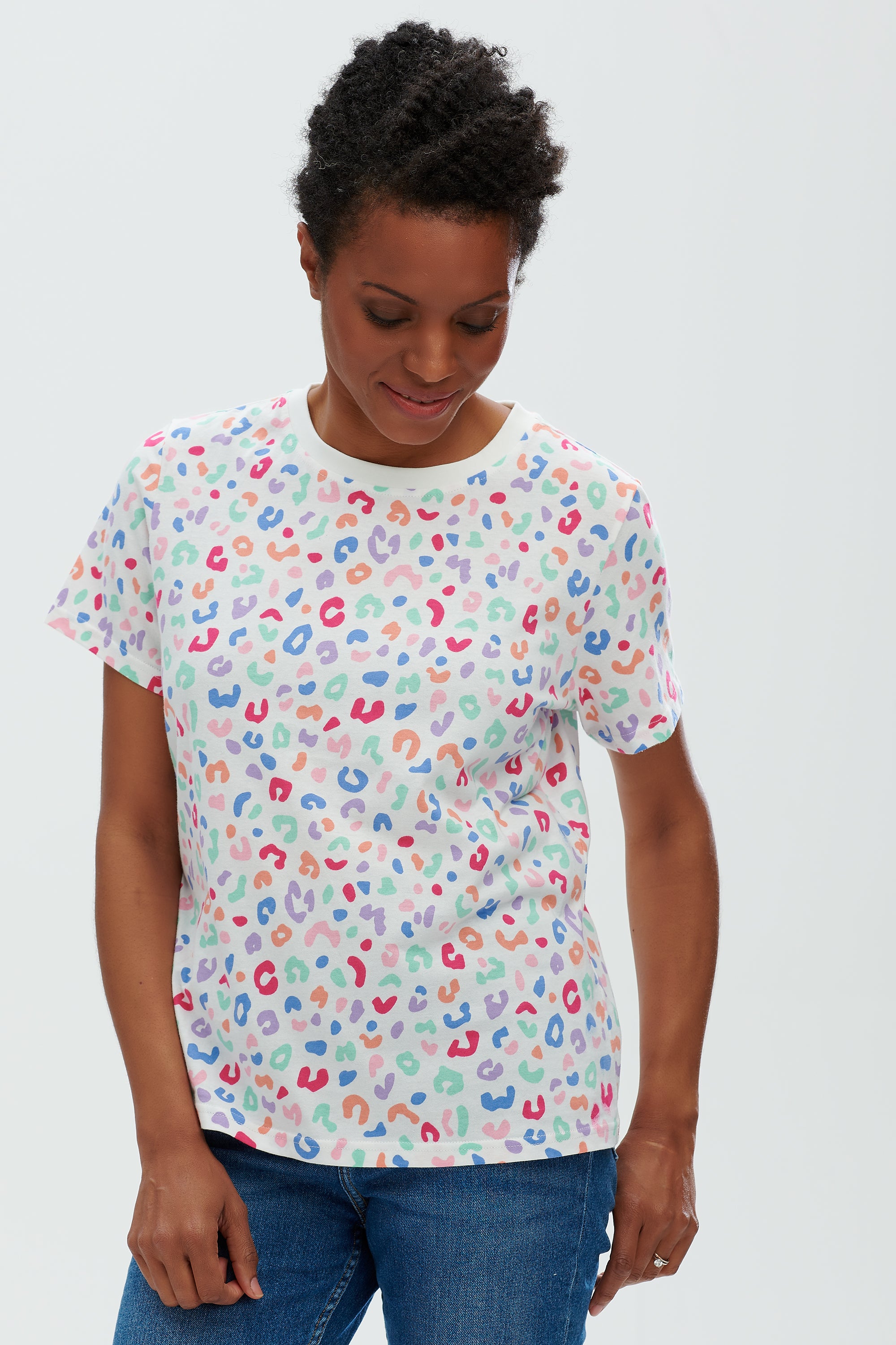 Maggie T-Shirt | Pastel Leopard (Multi)