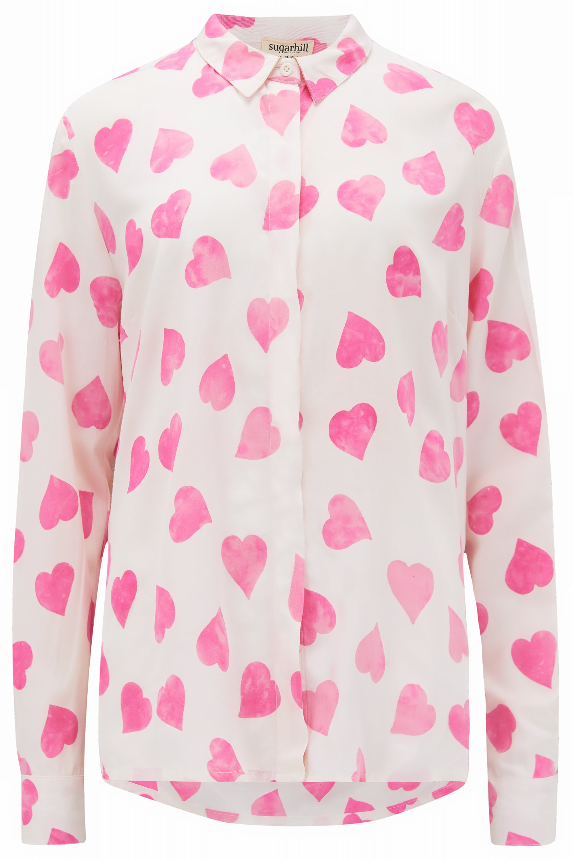 Joy Batik Shirt | Big Hearts (Off White/Pink)