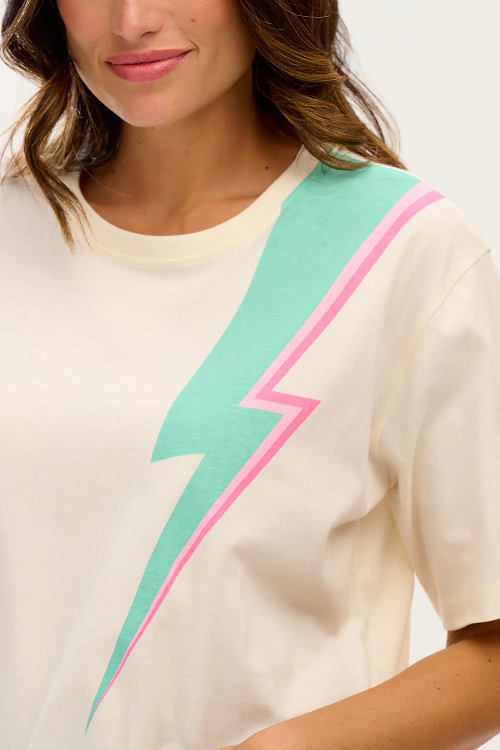 Kinsley Relaxed T-shirt  (Off-White, Lightning Flash)
