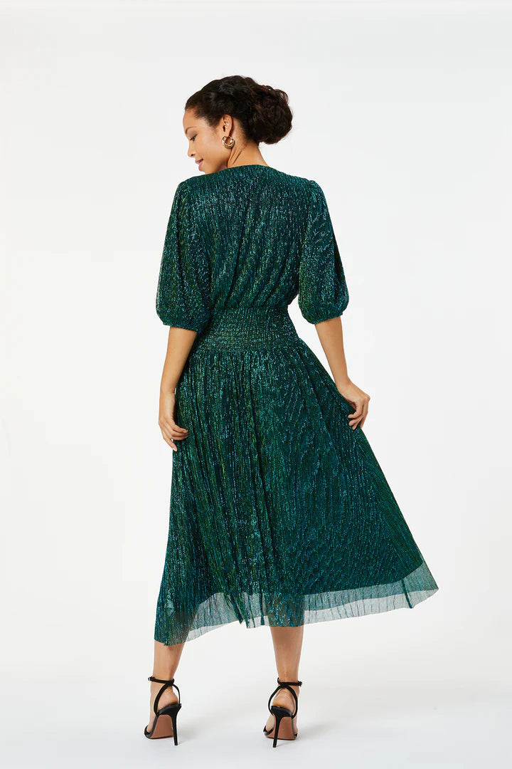 Scarlet Lamé Green Maxi dress