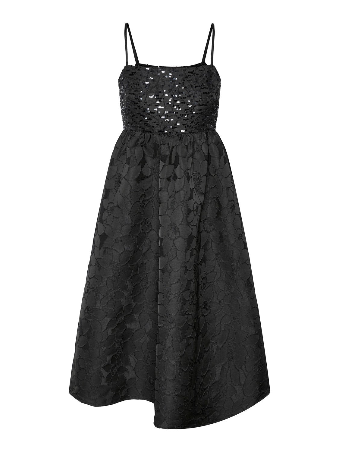 Maggy Midi Strap Dress (Black)
