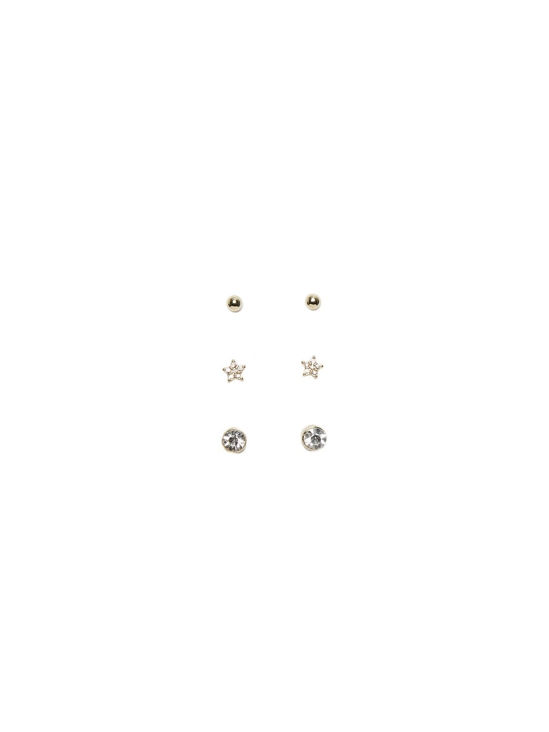 DESNI EAR STUDS 3 PACK (GOLD)