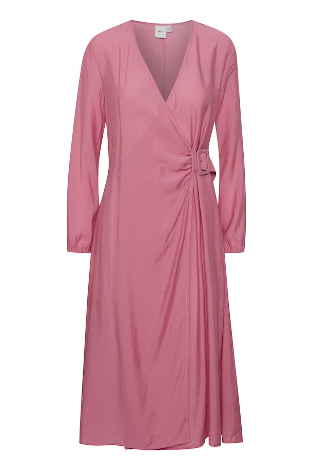 AVA BELTED WRAP DRESS (PINK)