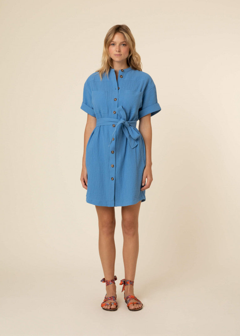 Fanny Shirt Dress (Blue)