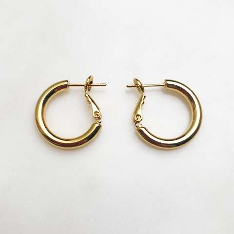gold hoop earring