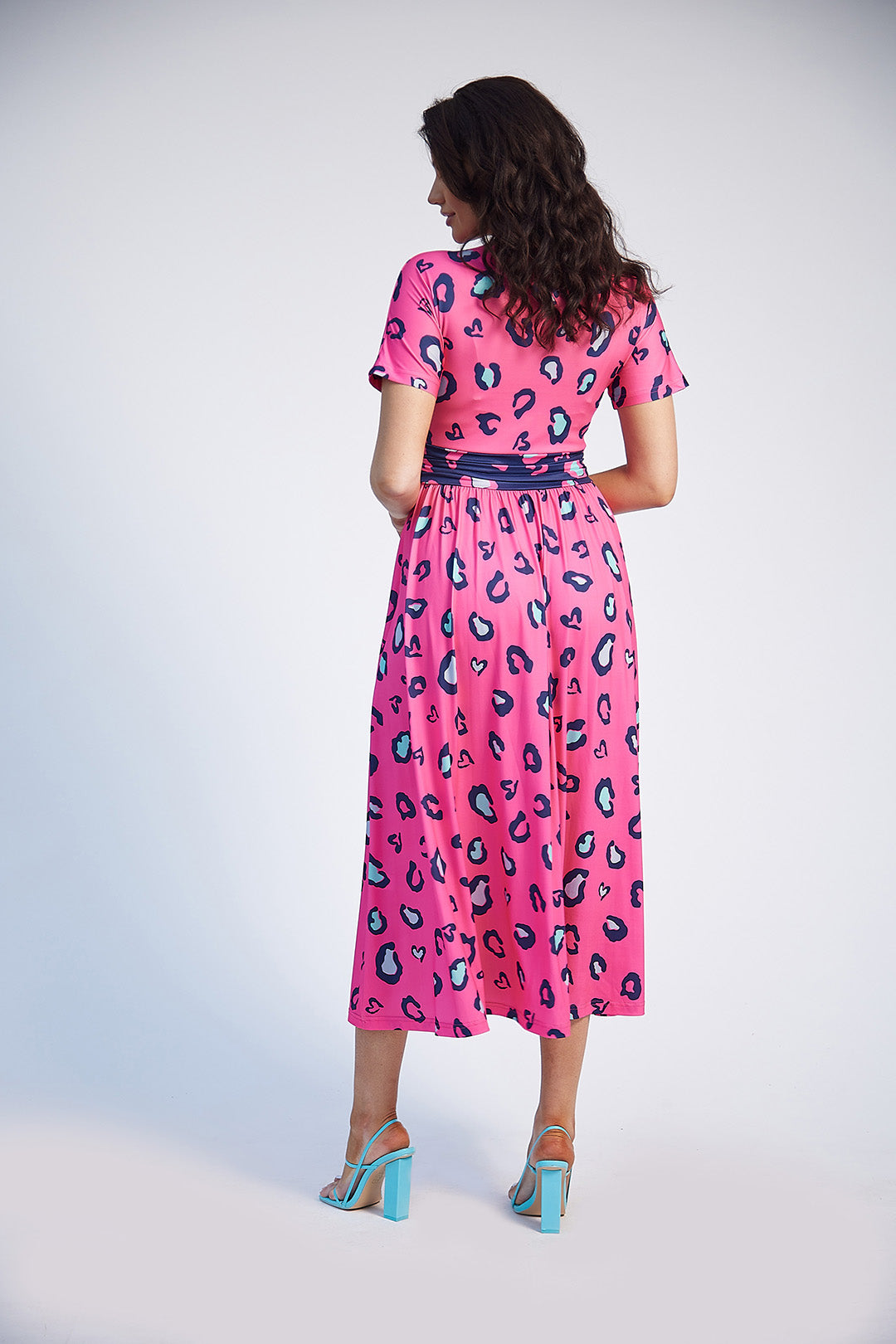 Dolores Jersey Dress (Pink Print)