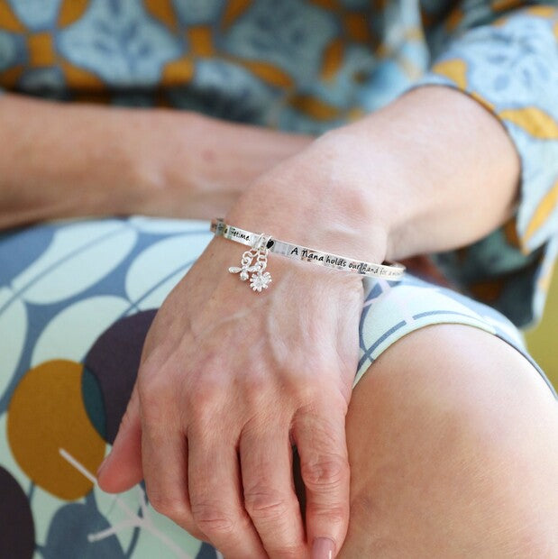 Meaningful nana bracelet on wrist