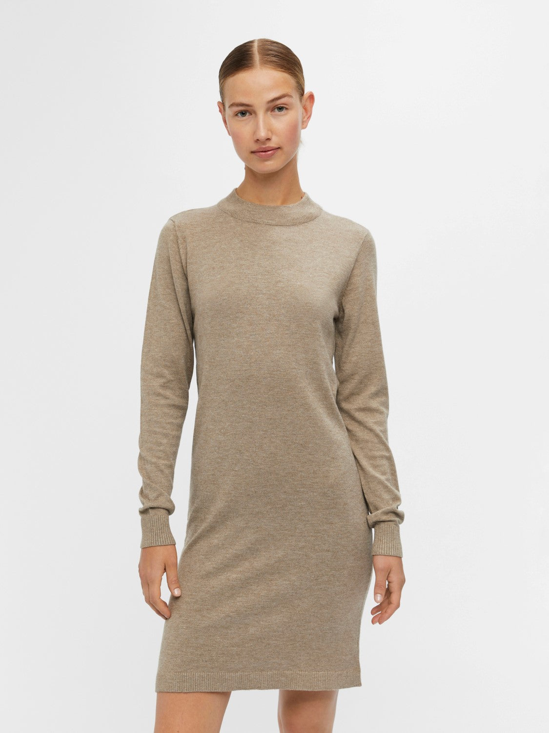 Thess Knitted Dress (Fossil Melange)