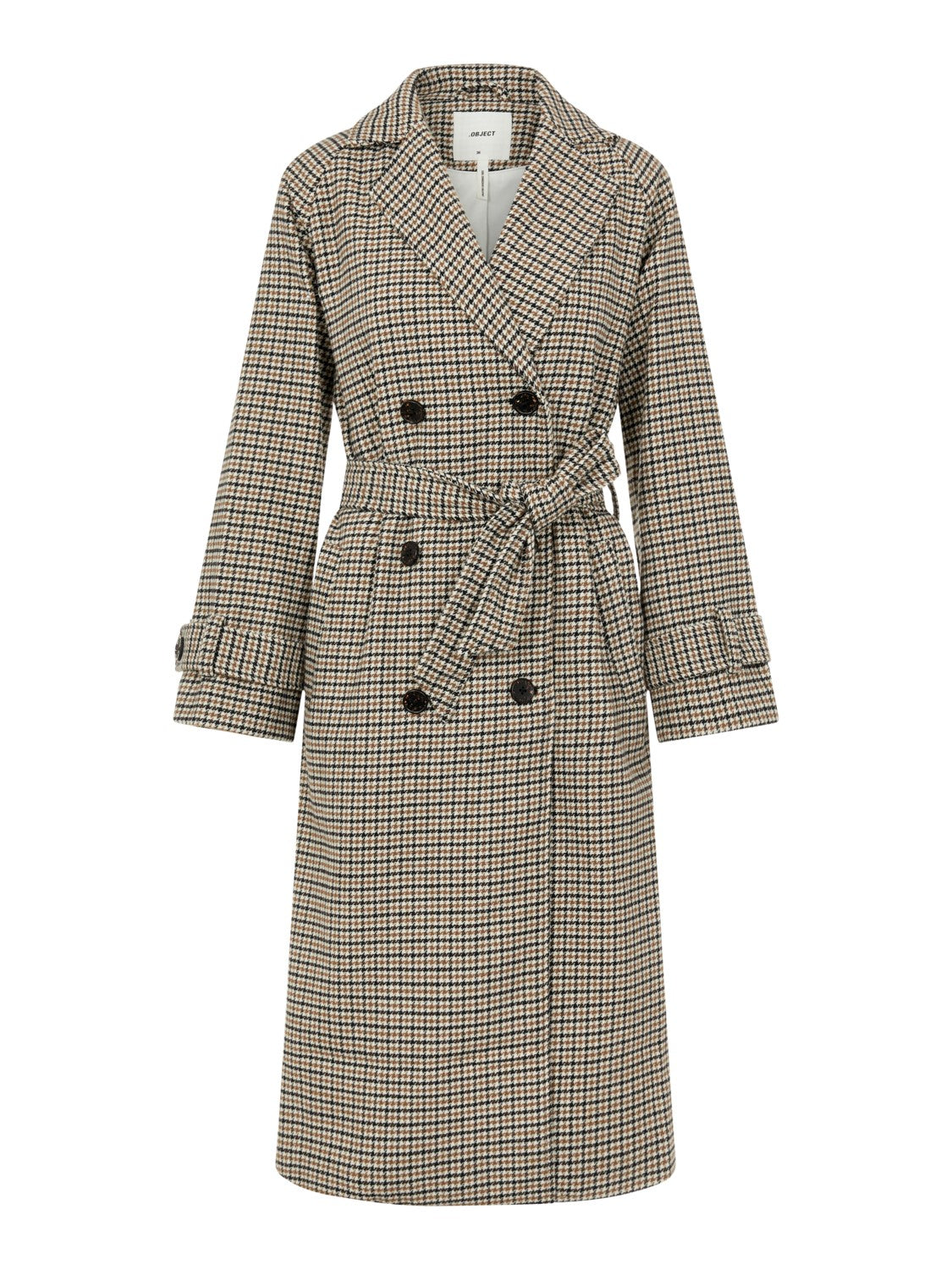 Keily Checkered Coat (Sepia)