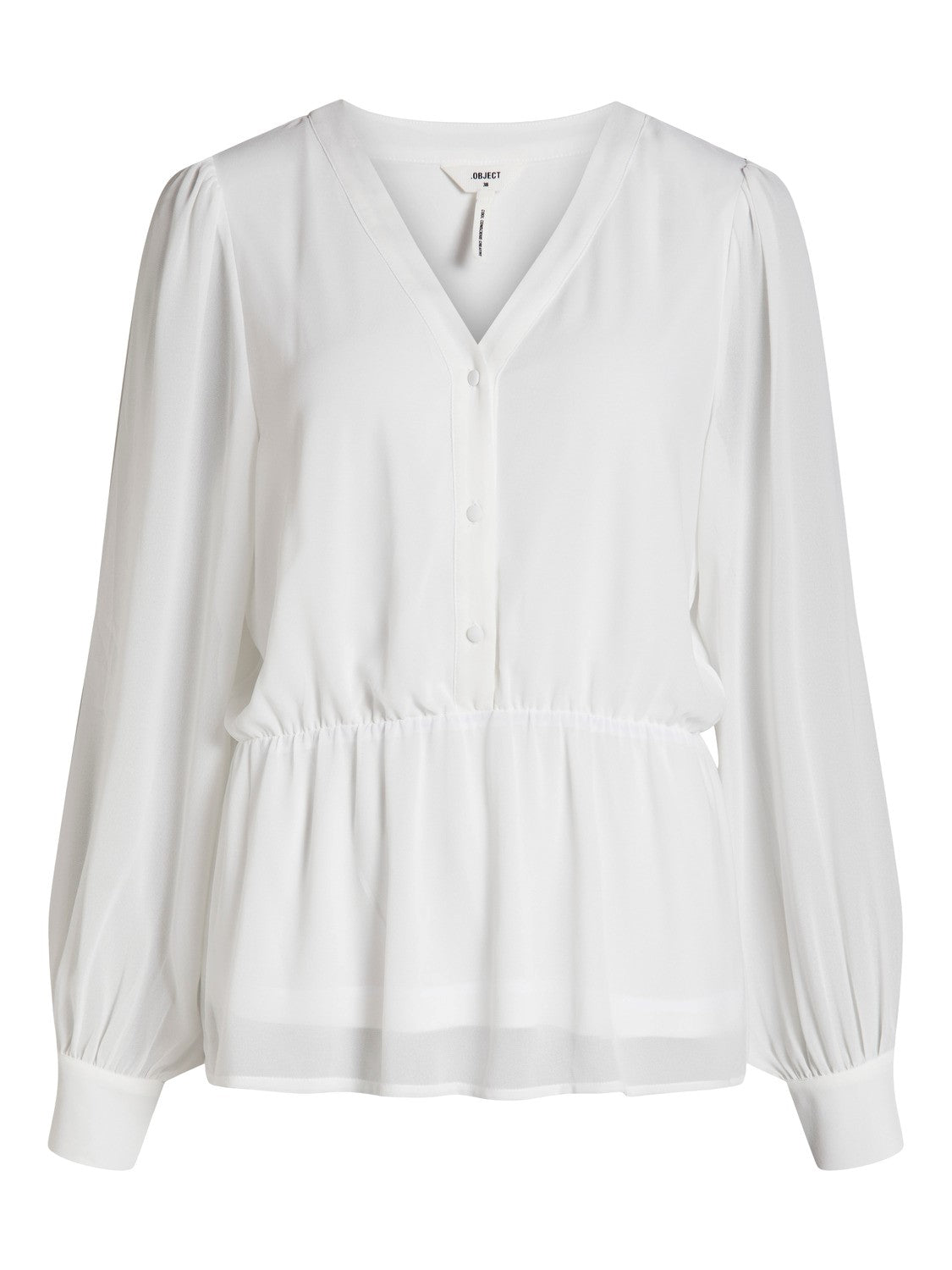 v-neck off white blouse 
