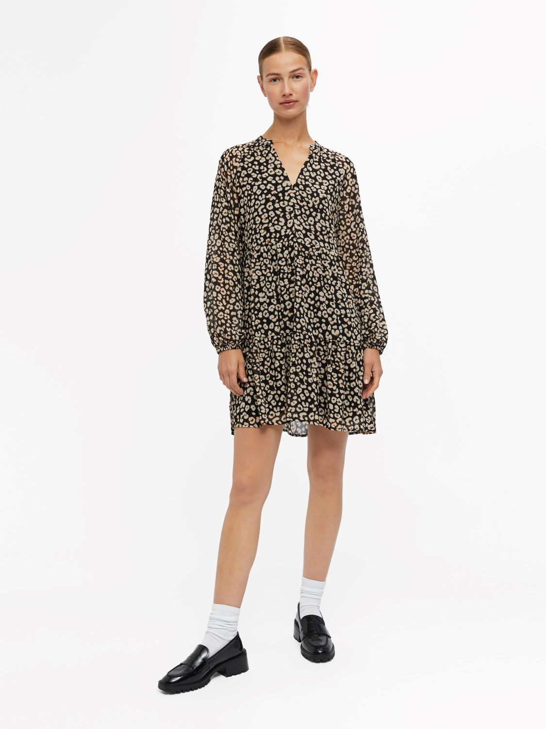 Braylon Smock Dress (Leopard)