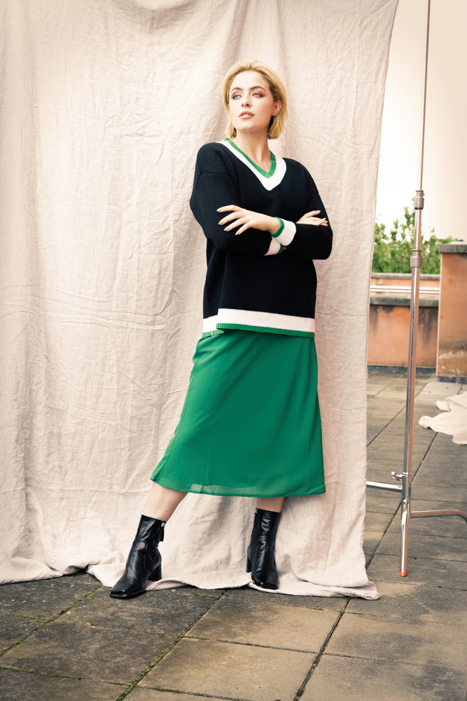 OH MOLLY Green Midi Skirt 