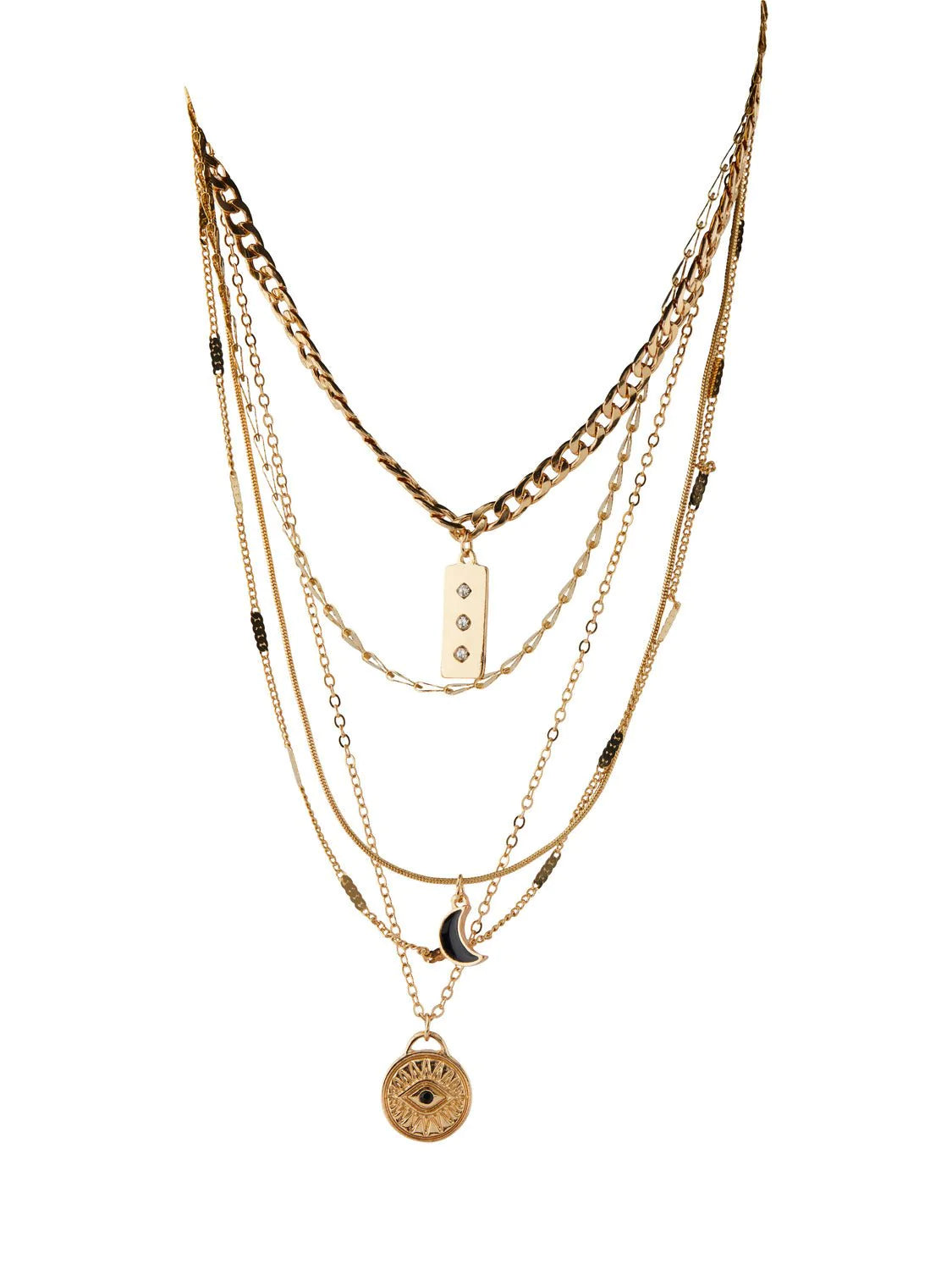 Nilla Combi Layer Necklace (Gold)