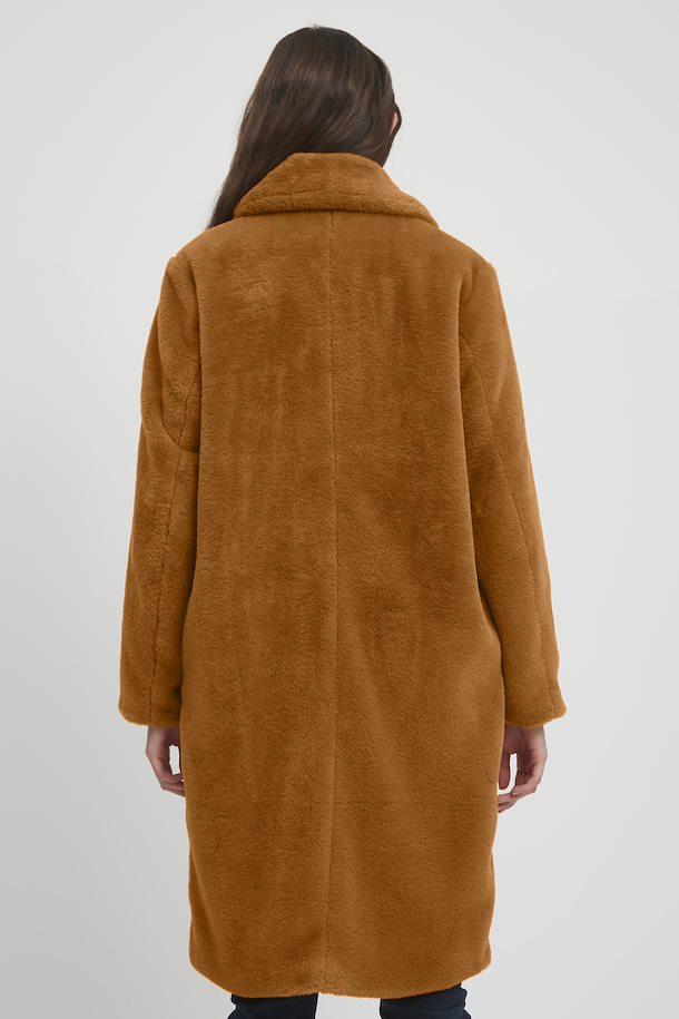 Haya Faux Fur Coat (Sudan Brown)