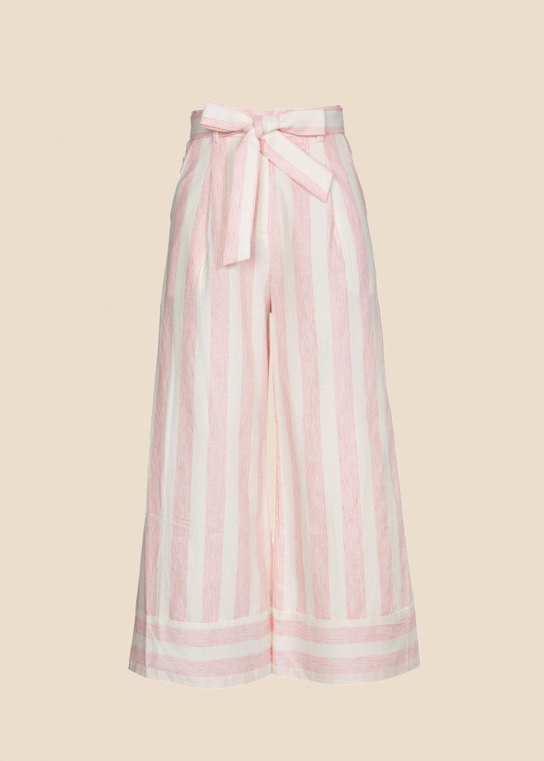 Pricillia Trousers (Pink/White)