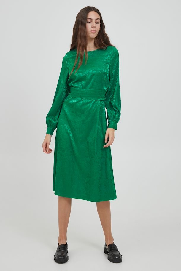 Haze Long Sleeve Midi Dress (Verdent Green)