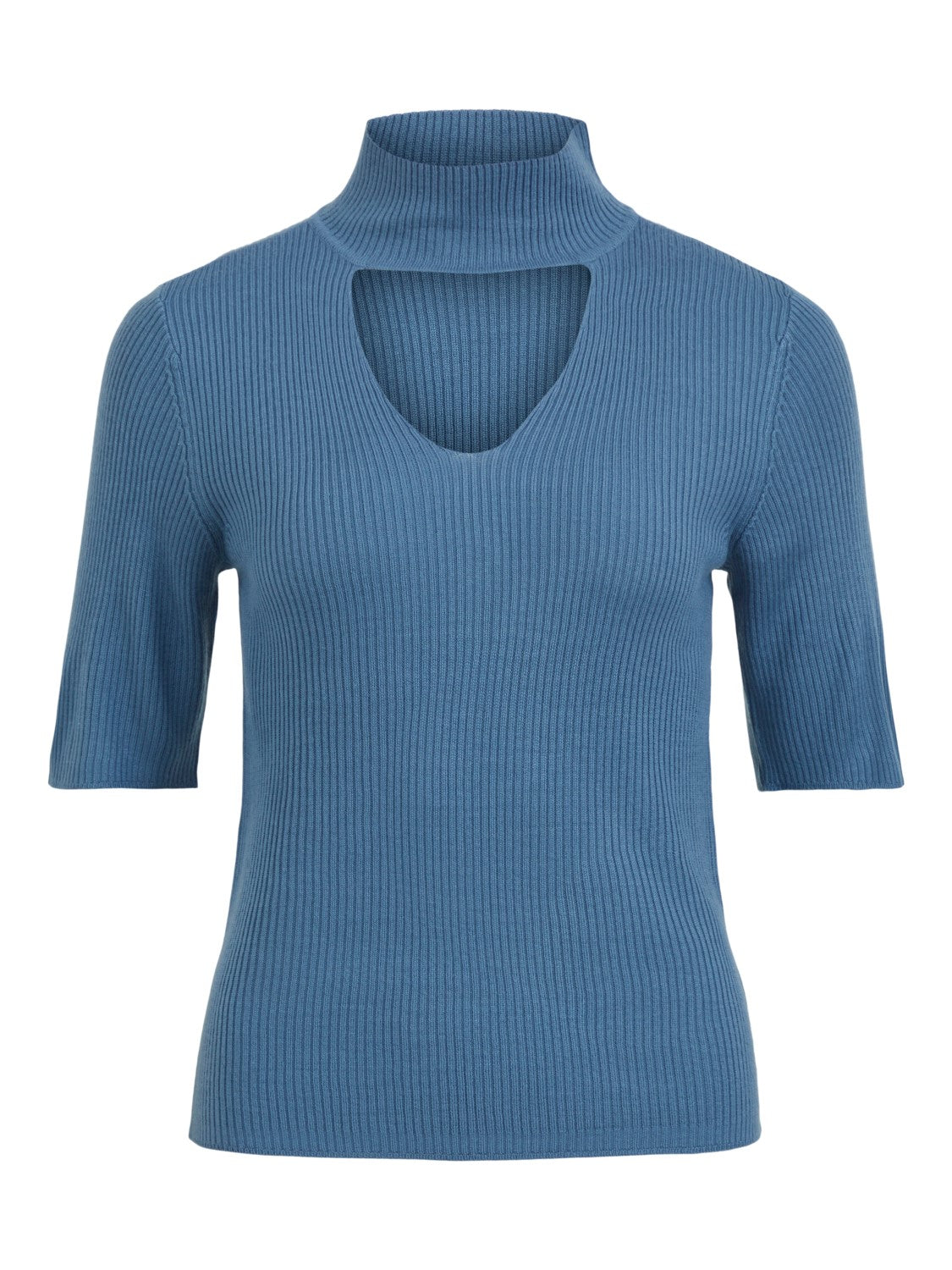 Vipopsa 2/4 Sleeve Knit Top (Blue)