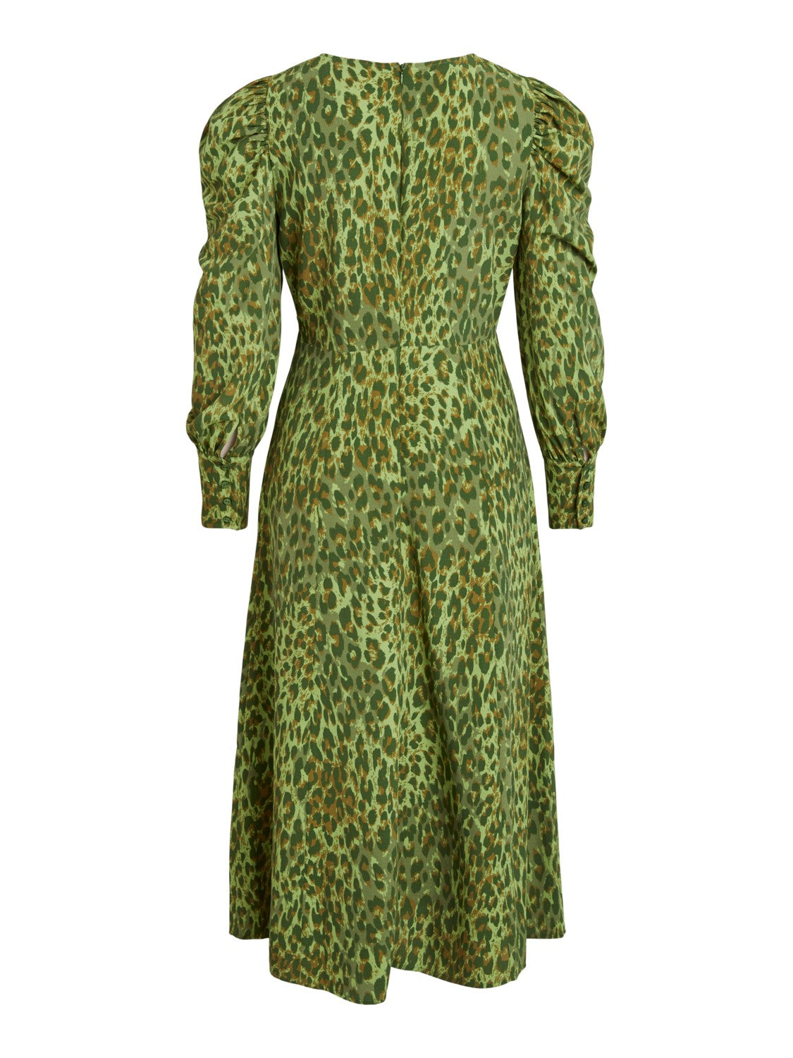Jodie Puff Sleeve Midi Dress (Green)