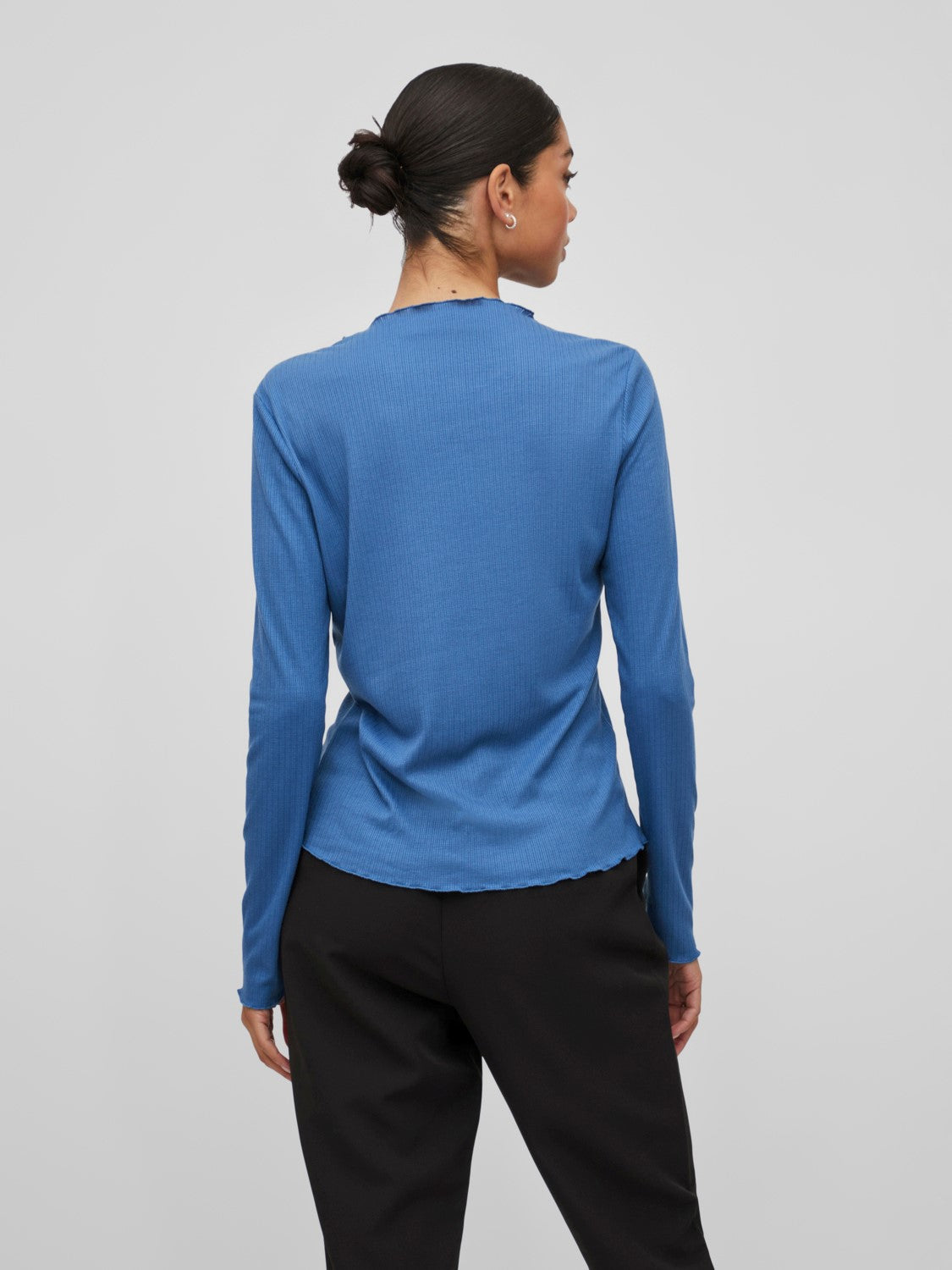 Ania Funnel Neck Top (Federal Blue)