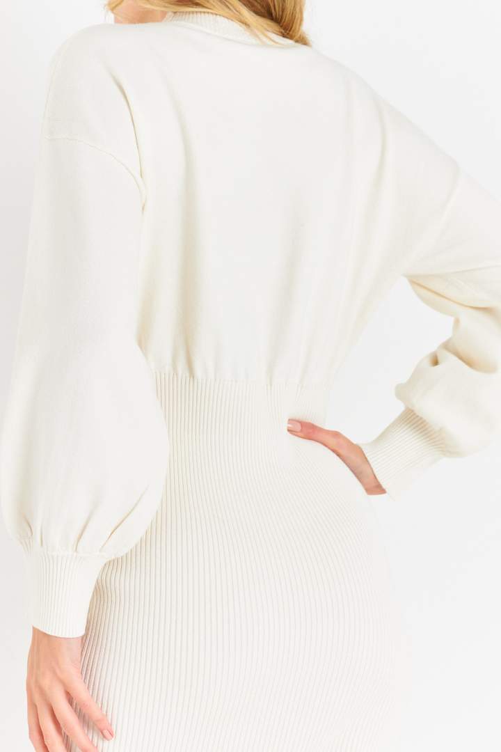 Simone Knitted Dress (Cream)