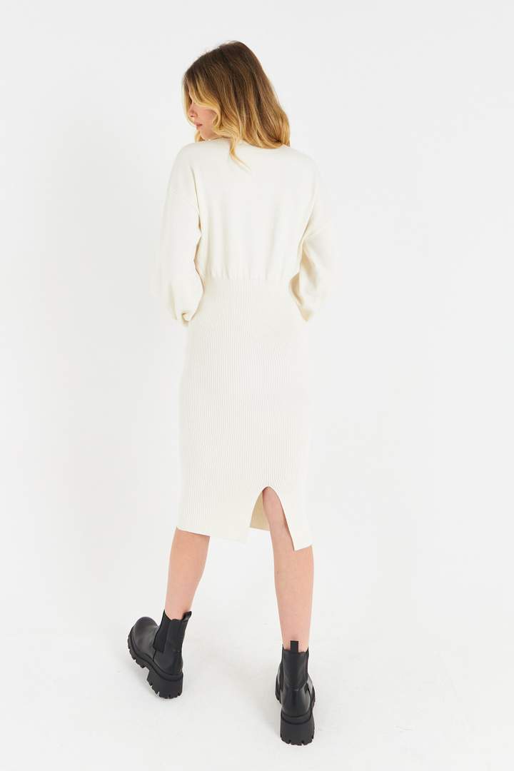 Simone Knitted Dress (Cream)